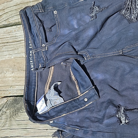 American Eagle Faded Black Stretch Mom Jeans - Picture 6 of 8